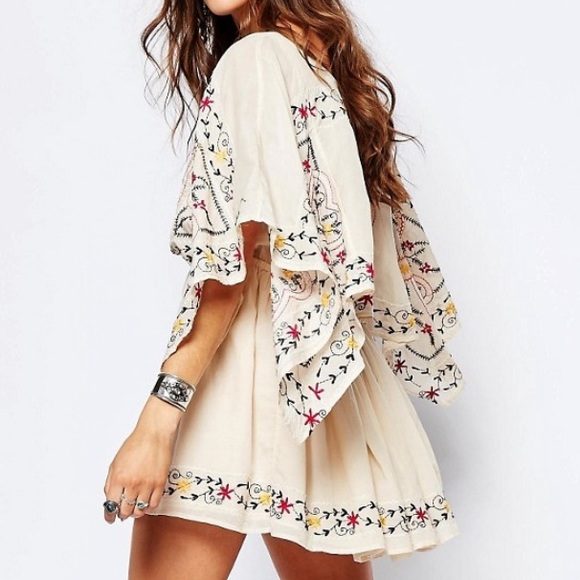 Free People Frida embroidered dress medium - Picture 3 of 10